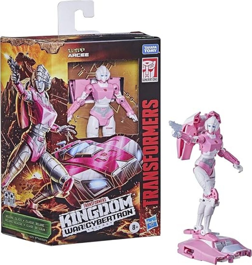 Immagine di TRANSFORMERS KINGDOM ARCEE Toys Generations War for Cybertron: Kingdom Deluxe, WFC-K17 Arcee, Action Figure da 14 cm