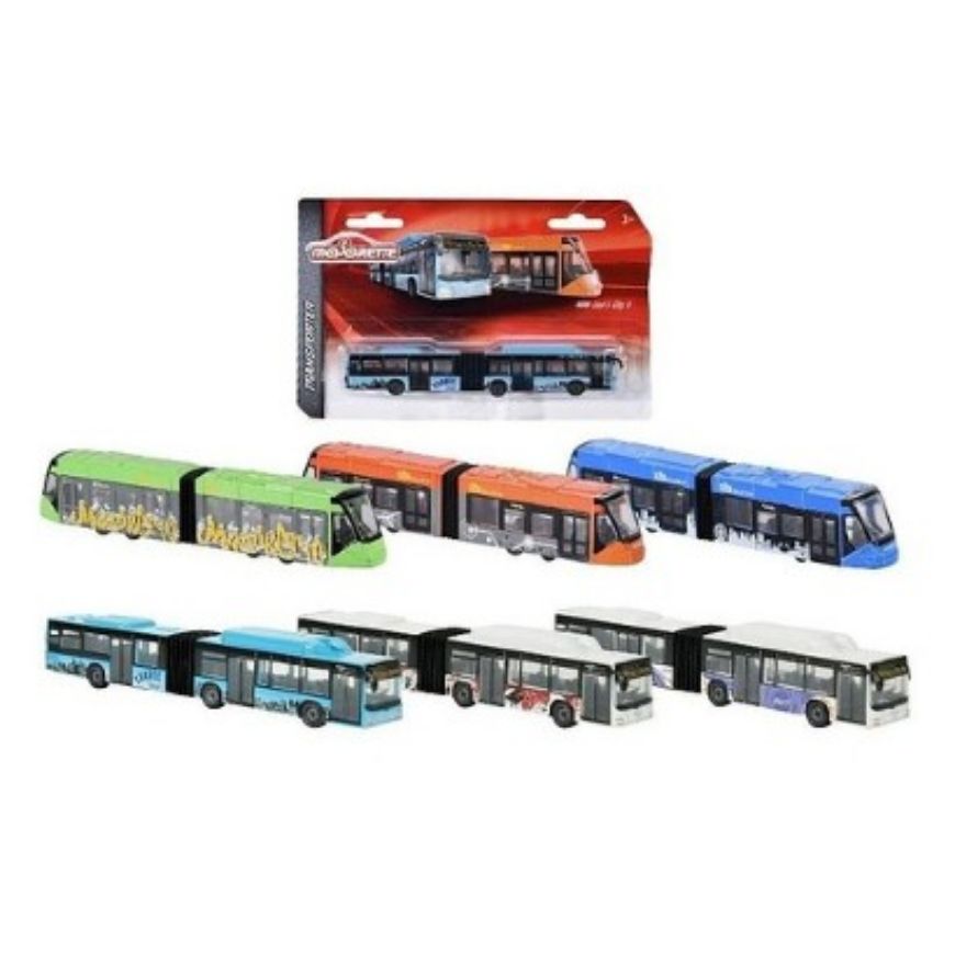 Immagine di MAJORETTE BUS City Bus - Bus giocattolo con ruota libera e sospensioni in metallo