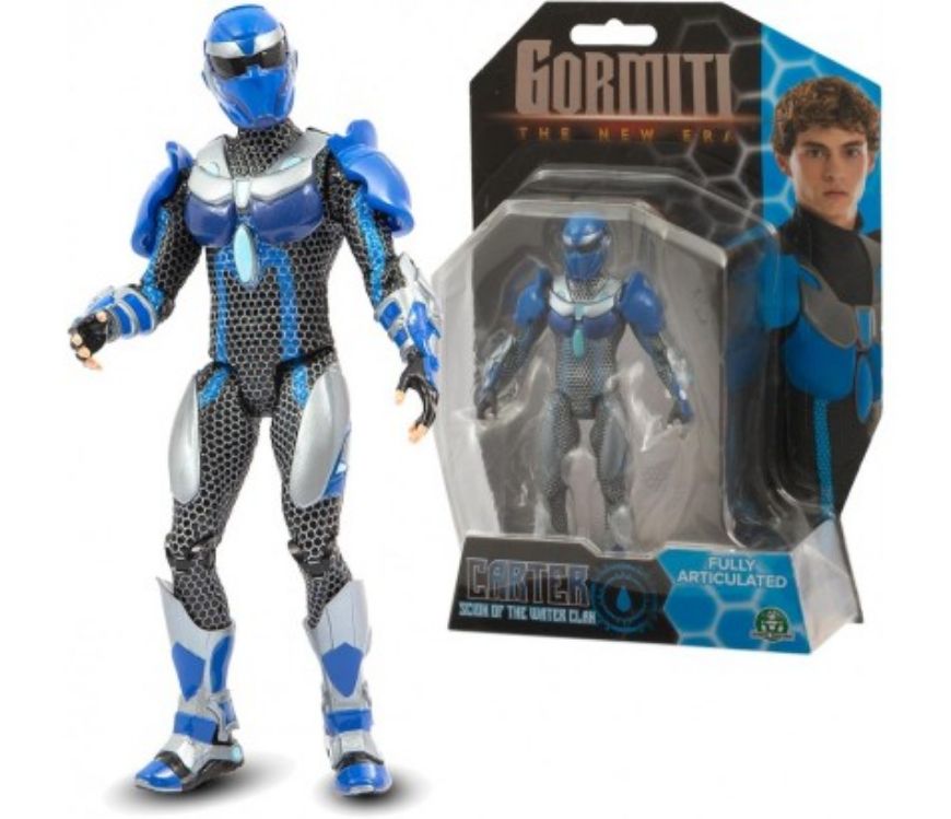 Immagine di GORMITI CARTER, Scion Del Clan Dell'Acqua Carter, Action Figure 15 Cm Articolato, Personaggio Gormiti Con Armatura Effetto Silver