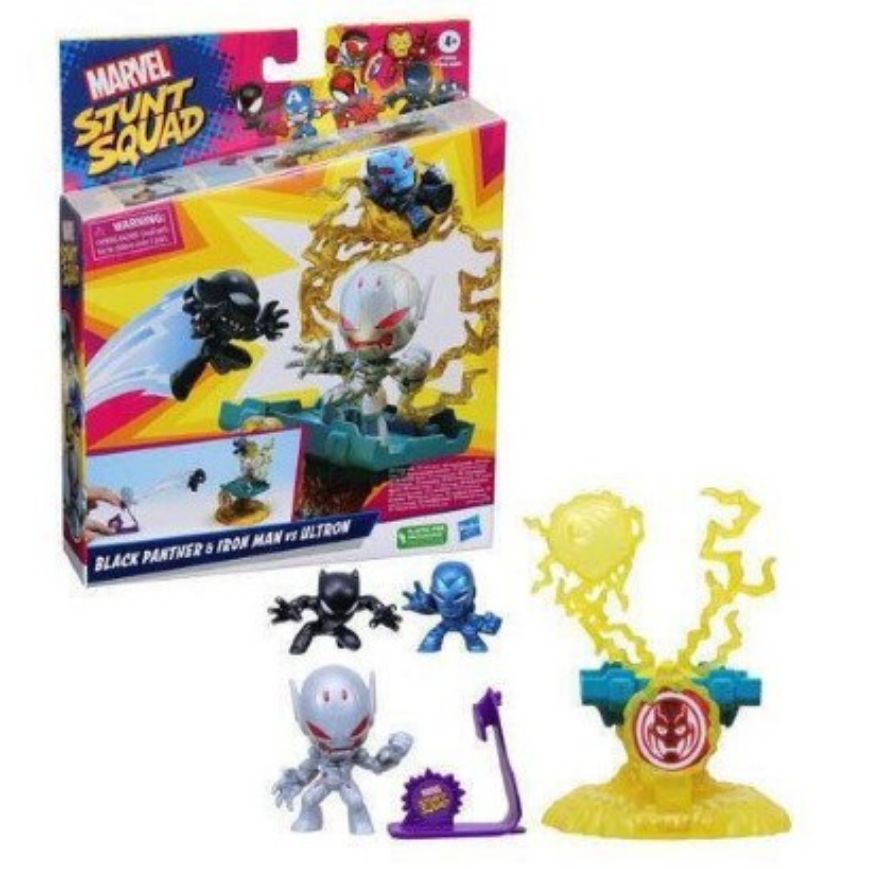 Immagine di MARVEL STUNT SQUAD GRANDE Stunt Squad Eroi Vs. Cattivi: Black Panther e Ironman Vs. Ultron