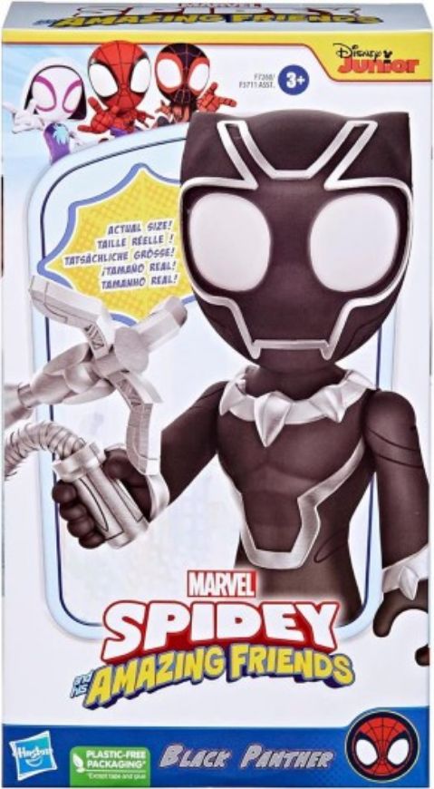 Immagine di MARVEL SPIDEY Spidey e i Suoi Fantastici Amici Supersized Black Panther, Action Figure in Plastica del Supereroe da Collezione