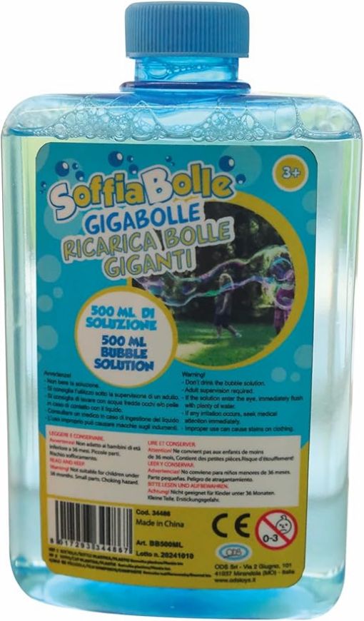 Immagine di SOFFIABOLLE GIGABOLLE RICARICA BOLLE DI SAPONE 500 ML