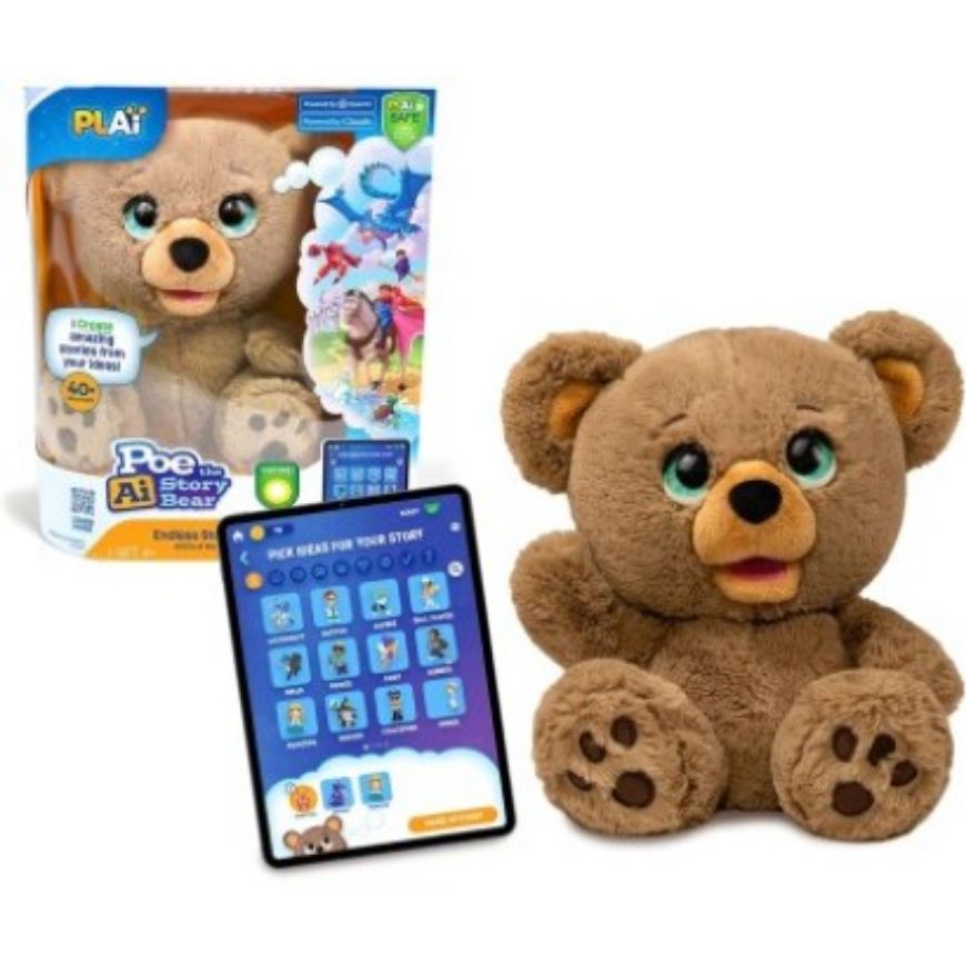 Immagine di POE STORY, Orso Peluche Racconta Storie Con l'Intelligenza Artificiale, 30 Lingue, Scarica l'App e crea tante Favole dedicate ai Bambini, Sicuro ed Educativo