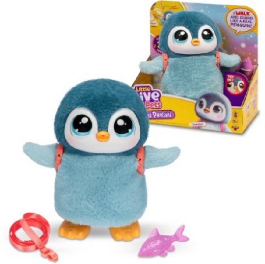 Immagine di LITTLE LIVE PINGUINI, My Pet Penguin, Waddles Pinguino Pet Toy, 25 Suoni e Reazioni, Pupazzo di Peluche Interattivo, Sposta le Ali e Canta dopo aver mangiato