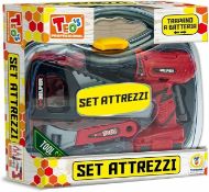 Immagine di SET ATTREZZI, Teorema - Valigetta Attrezzi Giocattolo per Bambini, 12 Pezzi, con Trapano a Batteria, Design Realistico