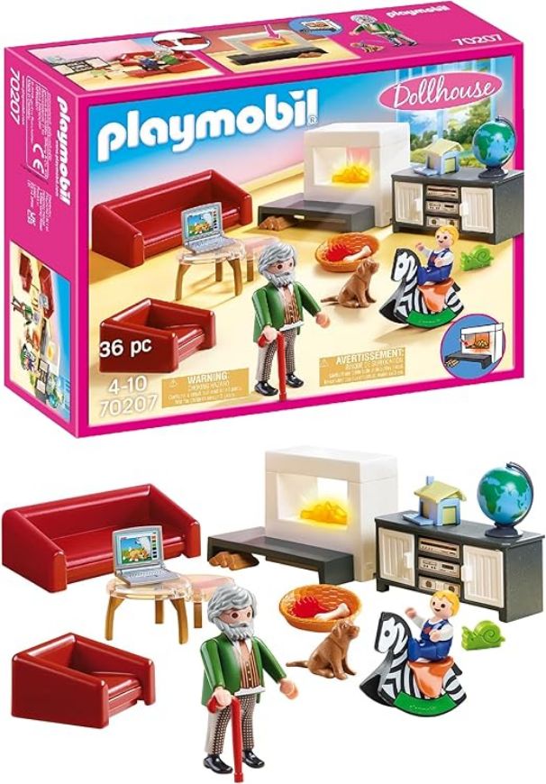 Immagine di PLAYMOBIL DOLLHOUSE 70207 - Salon avec cheminee