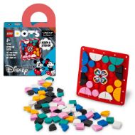 Immagine di LEGO DOTS Disney Patch Stitch-on Topolino e Minnie, Kit Giocattoli per Creare una Toppa da Cucire Fai da Te, Decorazione Vestiti