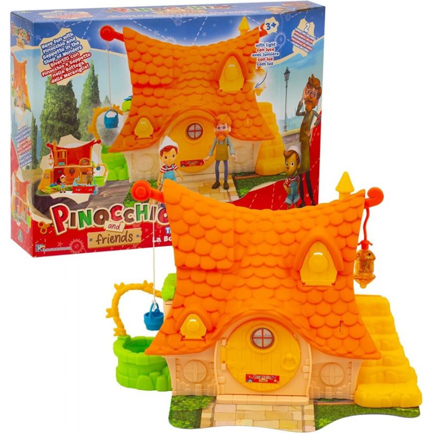 Immagine di PINOCCHIO HOME, Playset Con Doppia Ambientazione La Casa E Il Negozio Di Giocattoli Di Geppetto Con 2 Personaggi Inclusi