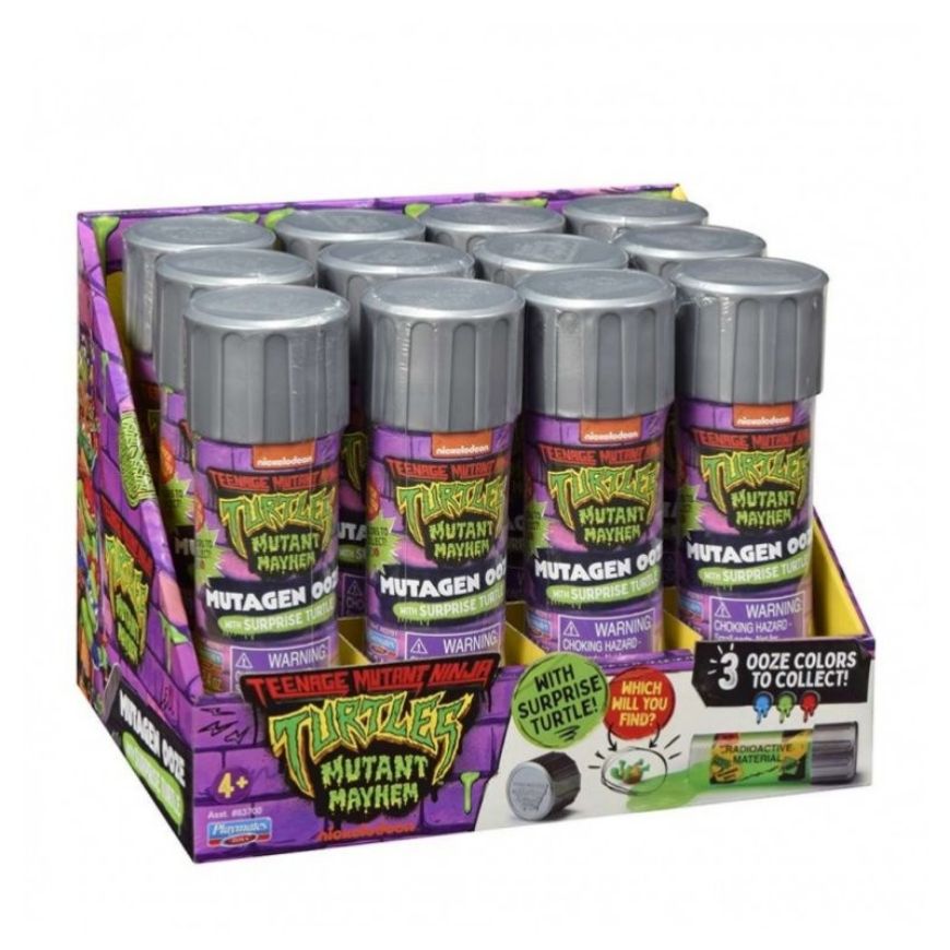 Immagine di TURTLES, Teenage Mutant Ninja Turtles, minifigure da 3 cm, con contenitore per melma, modello casuale