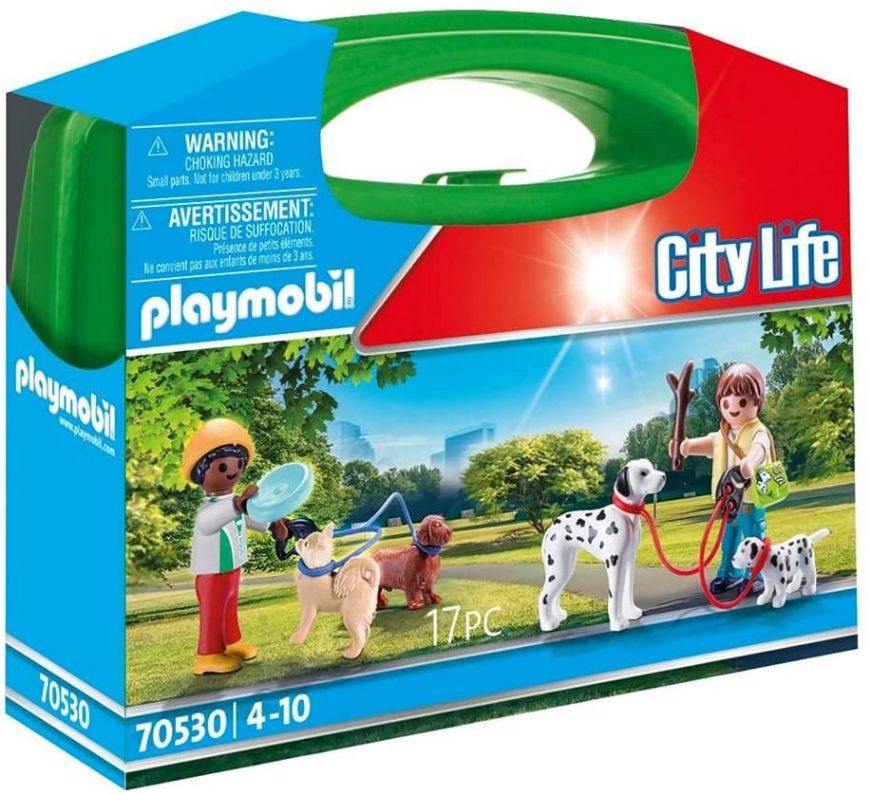 Immagine di PLAYMOBIL CITY DOG 70530 Carrying Case Bambini con Cuccioli