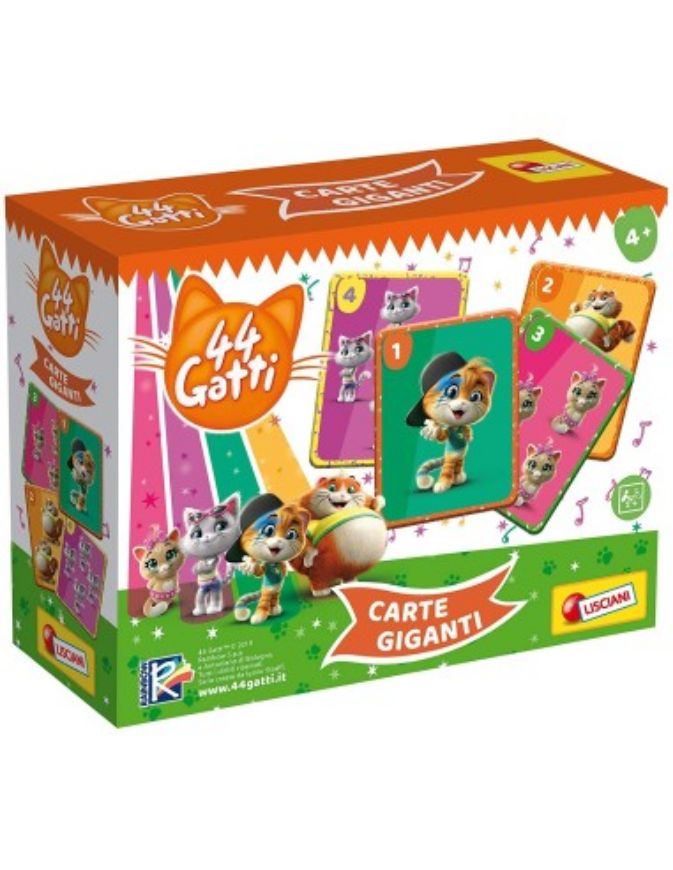 Immagine di 44 GATTI Giant Cards, Carte Giganti – 10 giochi di carte per bambini