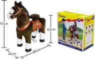 Immagine di PONY  CYCLE PonyCycle, cavallo da equitazione ufficiale, giocattolo senza batteria e senza elettricità, pony meccanico color cioccolato con zoccolo bianco, peluche Pony Giddy Up, animale da passeggio