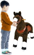 Immagine di PONY  CYCLE PonyCycle, cavallo da equitazione ufficiale, giocattolo senza batteria e senza elettricità, pony meccanico color cioccolato con zoccolo bianco, peluche Pony Giddy Up, animale da passeggio
