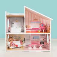 Immagine di TRENDY TEEND, Casa delle Bambole in Legno, Casa Giocattolo a 2 Livelli con Accessori e Fashion Doll Bambolina Inclusa